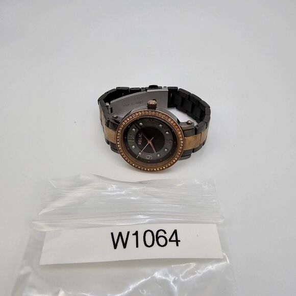 Relic Women's Watch 32MM Multicolor Dial Gold Black Bracelet 5.5" New Battery - Picture 12 of 12